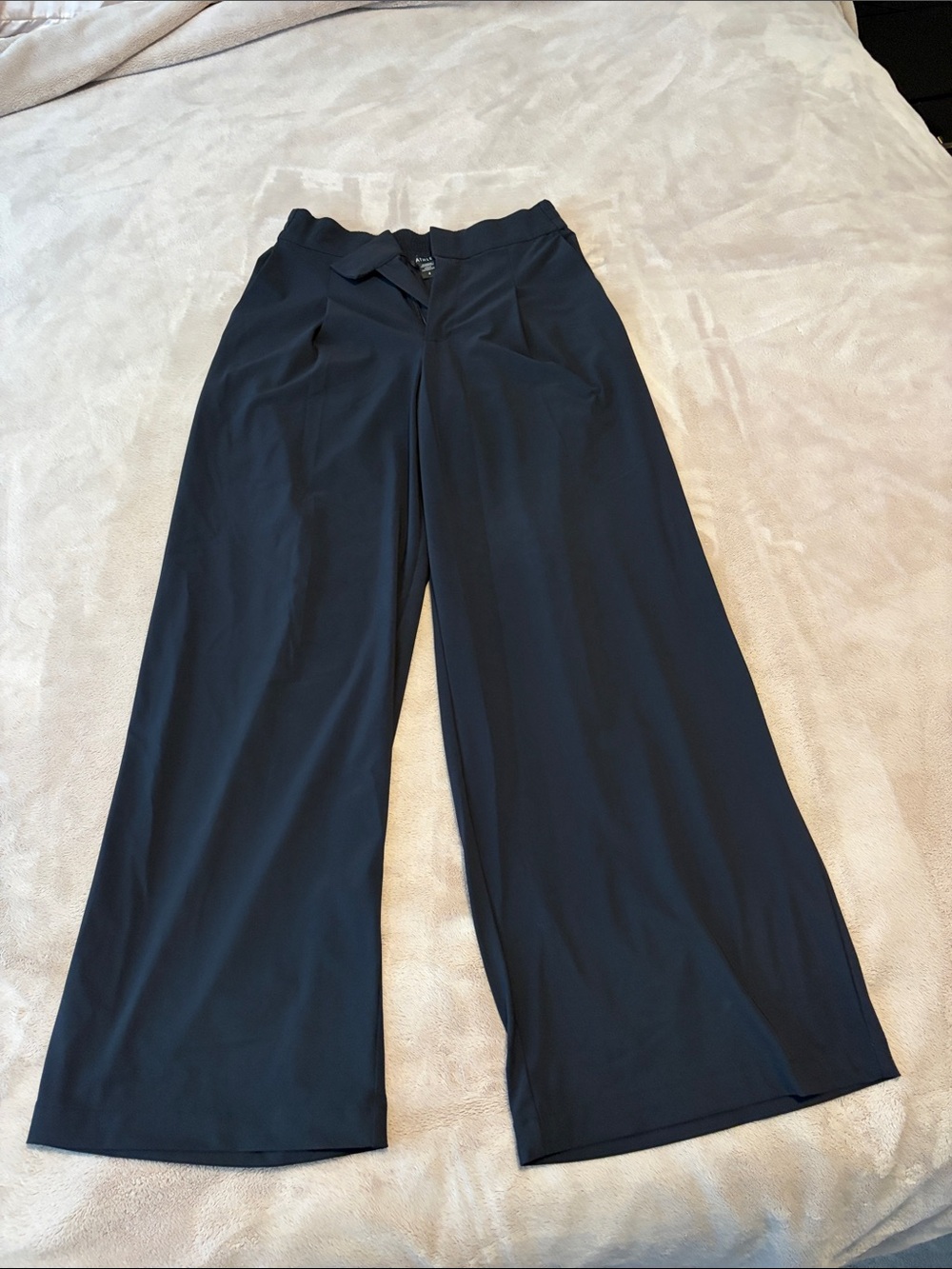 Athleta Black Wide-Leg High-Rise Pants